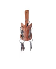 Wooden Guitar Shape Key Holder – Wall Mounted Decorative Key Hanger & Showpiece for Home Décor