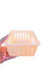 Basic Square Mini Bin Storage Trays, Small Organizing Bins, Plastic Storage Containers, Stackable Storage Bins, Home Office Organization, Multi-Purpose Storage Trays 3PK