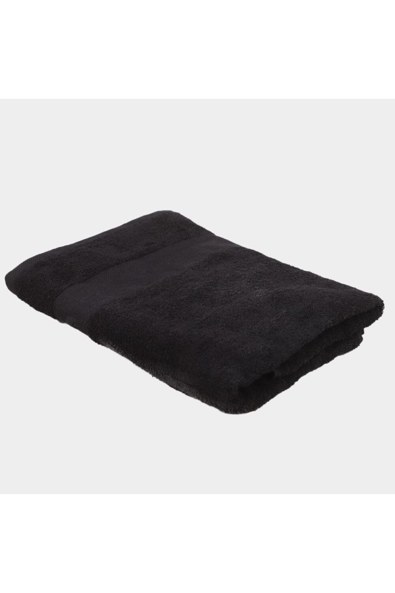 Home Beautiful 250 GSM Black Cotton Bath Towel - (M3134)