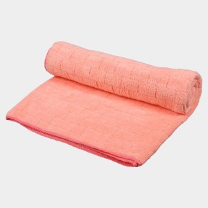 200 GSM Pink Microfiber Bath Towel - (M3093)
