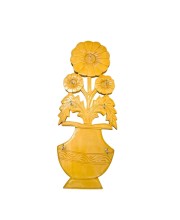 Wooden Flower Design Key Holder for Wall | Decorative Handcrafted Key Stand with Hooks for Home Entrance & Living Room (Flower Design)