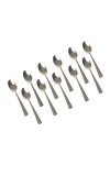 Hitech Sales Stainless Steel Set of 12,16 cm Long, 100% Food Grade NonToxic AntiRust Dishwasher Safe Premium Spoons for Dessert Tea Dinner Home Kitchen Luxury Dinning Tableware Daily Multipurpose Use