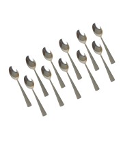 Hitech Sales Stainless Steel Set of 12,16 cm Long, 100% Food Grade NonToxic AntiRust Dishwasher Safe Premium Spoons for Dessert Tea Dinner Home Kitchen Luxury Dinning Tableware Daily Multipurpose Use
