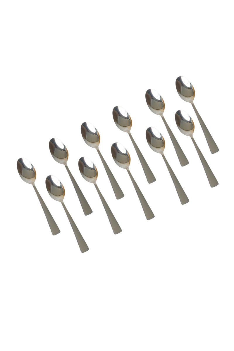 Hitech Sales Stainless Steel Set of 12,16 cm Long, 100% Food Grade NonToxic AntiRust Dishwasher Safe Premium Spoons for Dessert Tea Dinner Home Kitchen Luxury Dinning Tableware Daily Multipurpose Use