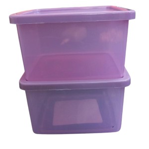 Combo of Stackable Plastic Storage Containers with Lids – BPA-Free, Clear Bins for Home, Kitchen, Pantry, or Office Organization – Durable & Space-Saving Design (Set of 2)
