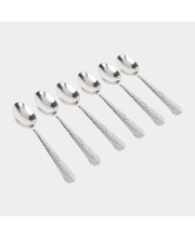 Stainless Steel Spoon, Stainless Steel, 5.6 in Length (Pack of 6)