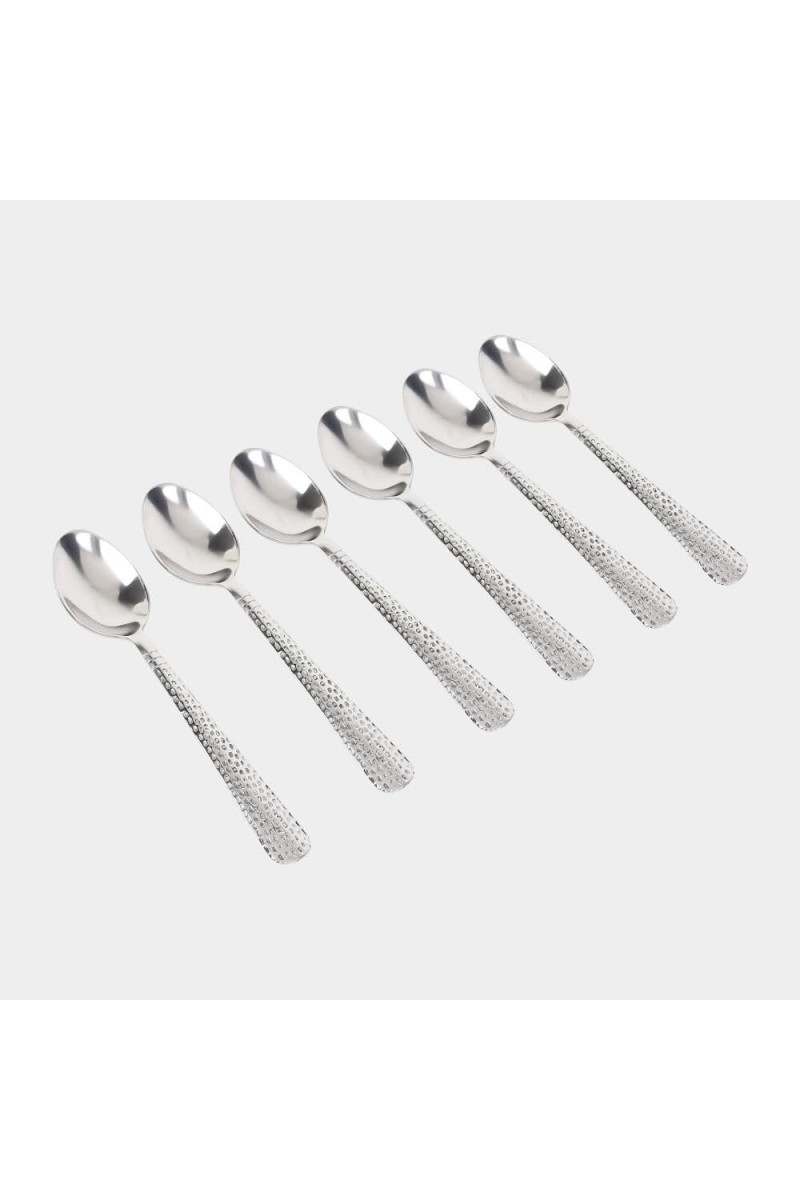 Stainless Steel Spoon, Stainless Steel, 5.6 in Length (Pack of 6)