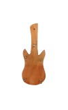 Guitar-Shaped Wooden Wall Hook Rack – Rustic Decorative Key Holder with 5 Metal Hooks – Home Décor for Bedroom.