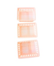 Basic Square Mini Bin Storage Trays, Small Organizing Bins, Plastic Storage Containers, Stackable Storage Bins, Home Office Organization, Multi-Purpose Storage Trays 3PK