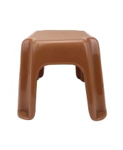 Durable Plastic Bath Stool | Multipurpose Lightweight Bathroom Stool for Daily Use | Strong Anti-Slip Stool for Home Kitchen Bathroom | Brown Color