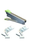 Hitech Sales Stapler(1) with Staples Set(2) | Compact Metal Stapler with Grip and Extra Staple Pins for Office, School, and Home Use