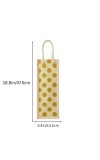 Jute Fabric Bottle Holder Bag | Printed Reusable Jute Wine Bottle with Polka Dot Print Gift Bag with Sturdy Rope Handles | Lightweight & Durable Design (Polka dot print)