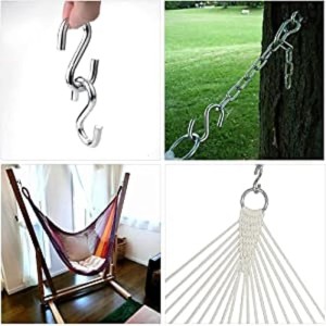 Stainless Steel S Shaped Hooks for Kitchen & Bathroom – Heavy Duty Rust Resistant Hanging Hooks for Utensils, Pots, Clothes & Accessories Stainless Steel S Shaped Hooks for Kitchen & Bathroom – Heavy Duty Rust Resistant Hanging Hooks for Utensils, Pots, Clothes & Accessories