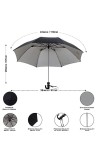 Hitech K.C.PAUL & SONS RAJ 2 Fold Black Polyester Men Umbrella