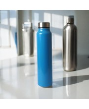 Stainless Steel Water Bottle 1000 ml | Leak-Proof & Durable | BPA-Free, Rust-Resistant, and Reusable for Travel, Gym, and Outdoor Use | Ideal for School, Sports, Office, and Hiking (Sky)