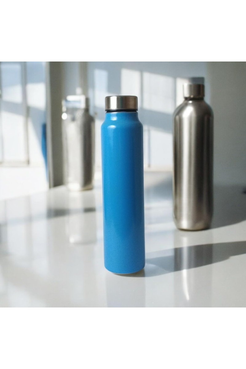 Stainless Steel Water Bottle 1000 ml | Leak-Proof & Durable | BPA-Free, Rust-Resistant, and Reusable for Travel, Gym, and Outdoor Use | Ideal for School, Sports, Office, and Hiking (Sky)