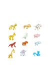 HI TECH Sales Mini Jungle Animal Toys Set – 12 Pcs Colorful Plastic Animal Figures for Kids – Educational Toy Set for Learning, Playtime, Cake Toppers, Party Favors & DIY Crafts
