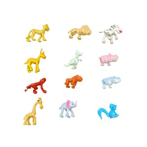 HI TECH Sales Mini Jungle Animal Toys Set – 12 Pcs Colorful Plastic Animal Figures for Kids – Educational Toy Set for Learning, Playtime, Cake Toppers, Party Favors & DIY Crafts