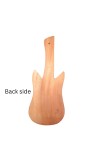 Guitar-Shaped Wooden Wall Hook Rack – Rustic Decorative Key Holder with 5 Metal Hooks – Home Décor for Bedroom.
