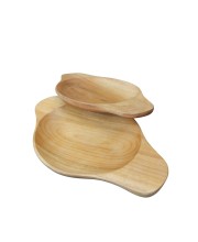 Snack Tray, Premium Handcrafted Wooden Snacks Tray – 25x16 cm – Rustic Acacia Wood Serving Platter by Hitech Manufacturer