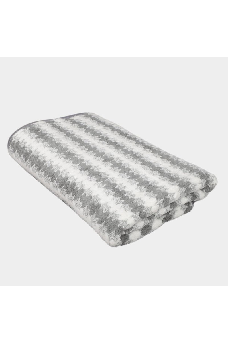 Home Beautiful 220 GSM Grey Microfiber Bath Towel - (M3110)