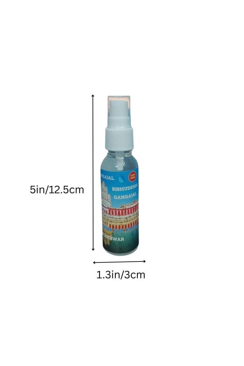 Bishuddha Gangajal Spray Bottle | 100% Pure Ganga Jal for Pooja & Religious Rituals | Holy Water for Mandir & Festivals | Easy Spray Bottle (50ml)