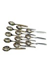 Hitech Stainless Steel Dinning, Luxury Dinner Spoons, Table Spoon Set of 12, Length 7 inch, Dazzle Design