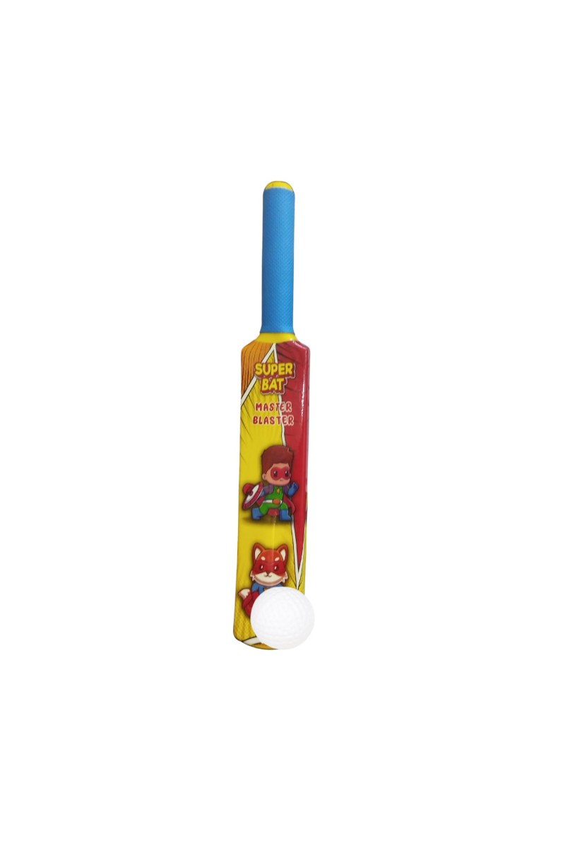 Kids Super Bat Master Blaster Cricket Set – 46cm Plastic Bat with Ball