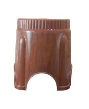 HiTechMart Durable Plastic Multipurpose Stool | Lightweight & Sturdy Sitting Stool for Home, Kitchen & Bathroom | Classic Brown Design with Strong Build
