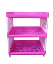 Plastic Multipurpose Storage Rack Self, Durable, Space-Saving, Adjustable, Versatile, Organizer