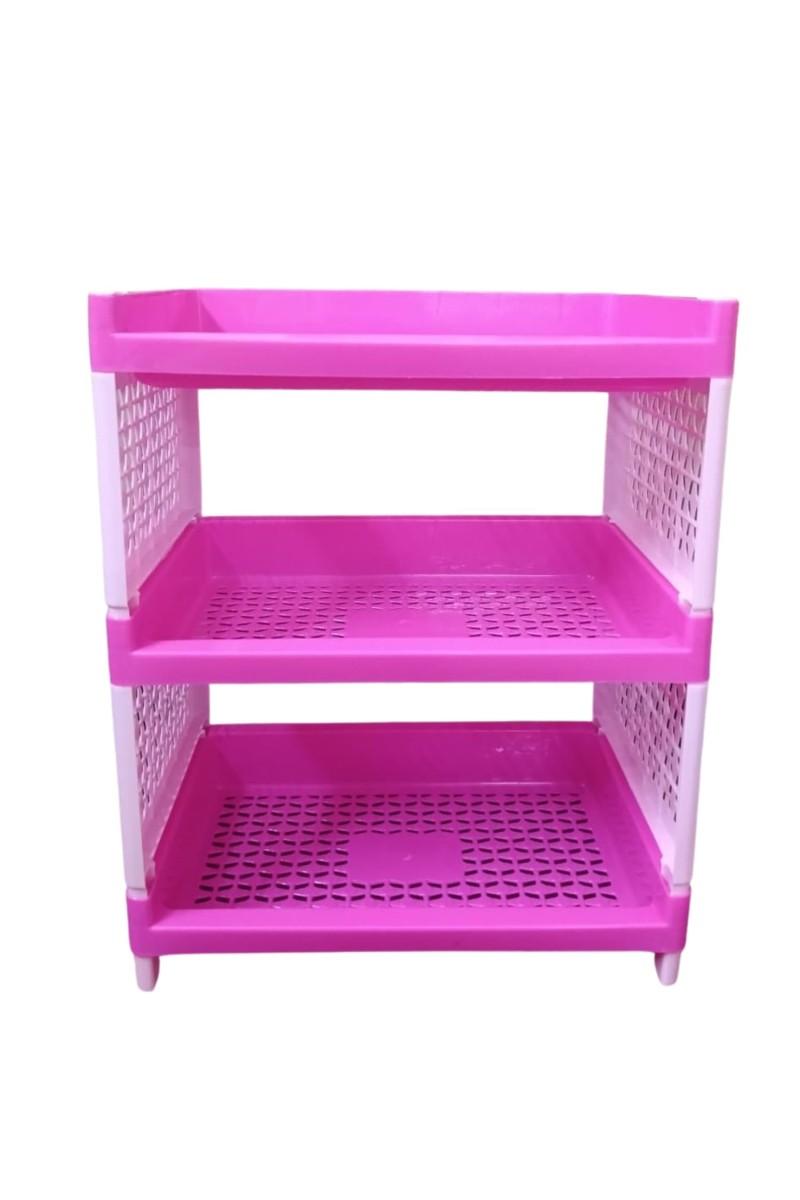 Plastic Multipurpose Storage Rack Self, Durable, Space-Saving, Adjustable, Versatile, Organizer
