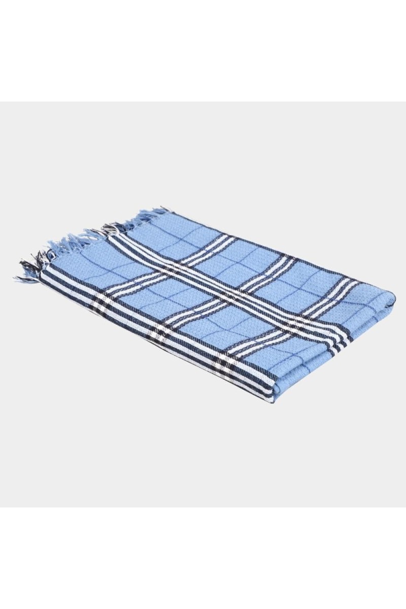 Home Beautiful 110 GSM Blue Cotton Bath Towel - (M3279)