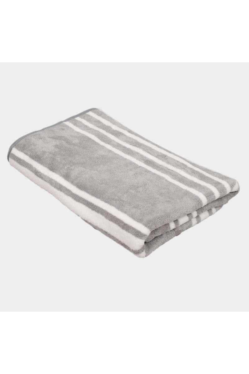 270 GSM Grey Microfiber Bath Towel - (M3197)