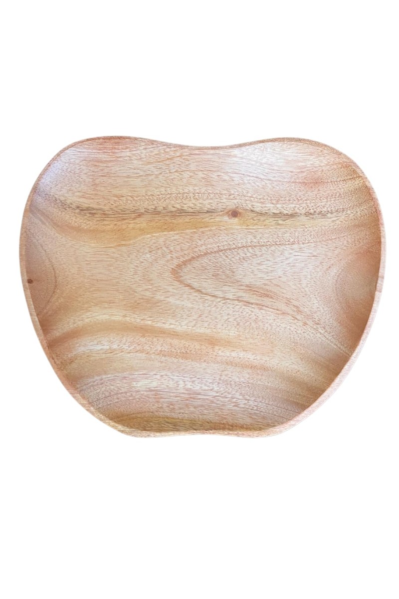 Segun Wooden Serving Tray Rustic Platter Fruit Shaped Board Decorative Kitchen Display Natural Wood Home Decor 7.5/6 inch