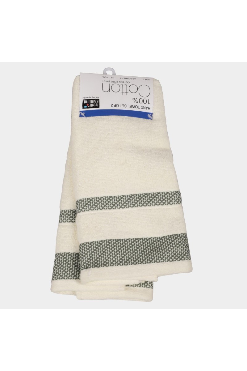 Home Beautiful 360 GSM Ivory Cotton Hand Towel - (M3227)