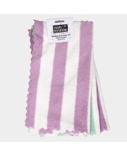 Home Beautiful 240 GSM Purple | Green Microfiber Face Towel - (M3242)