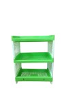 Plastic Multipurpose Storage Rack Self, Durable, Space-Saving, Adjustable, Versatile, Organizer (Green)