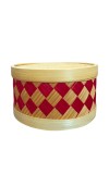 Handmade Storage Box with Lid | Traditional Woven Bamboo Container for Kitchen, Home Décor, Dry Snacks, jewleery Sweets, & Gifts | Eco-Friendly Round Bamboo Box (3.8/6.8)