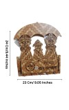 Handcrafted Wooden Key Holder for Wall | Decorative Key Stand with Hooks for Home & Office | Stylish Key Hanger Organizer (Wood Finish) (Light Brown)