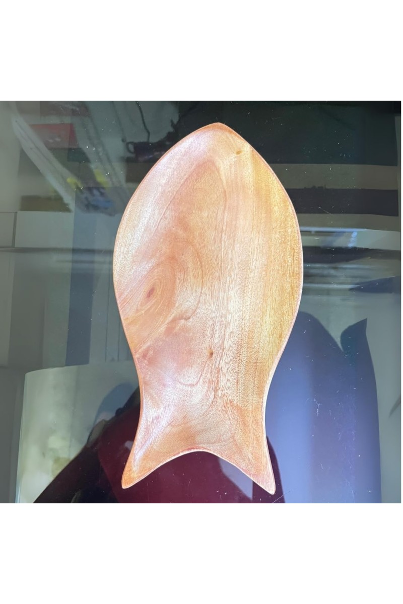 Handcrafted Fish Shape Serving Tray | Wooden Tray for Tea Table 9.5 inch/ 5.5 inch | Wooden Serving Tray | Decorative Trays for Home Decor, Unique Shape, Durable, Collectable