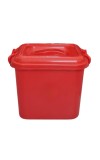 HiTechMart Red Plastic Storage Container with Lid – Durable, Multipurpose, Airtight & Stackable Bin for Home, Office, and Kitchen Organization