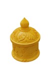 HiTechMart Handcrafted Wooden Sindoor Box with Intricate Carvings – Traditional Decorative Storage Container with Lid for Pooja & Gifting