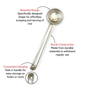 HiTechMart 12-Inch Stainless Steel Ladle – Heavy-Duty Large Spoon for Cooking, Soup, Sauce, and Serving – Durable & Rust-Resistant with Long Handle for Easy Grip – 3-Inch Wide Bowl