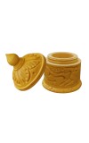 HiTechMart Handcrafted Wooden Sindoor Box with Intricate Carvings – Traditional Decorative Storage Container with Lid for Pooja & Gifting