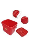 HiTechMart Red Plastic Storage Container with Lid – Durable, Multipurpose, Airtight & Stackable Bin for Home, Office, and Kitchen Organization
