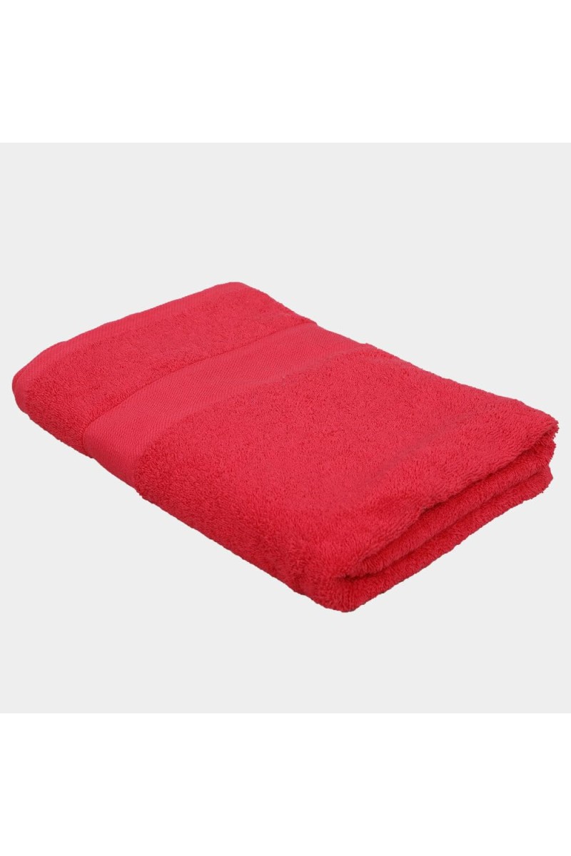 Home Beautiful 250 GSM Red Cotton Bath Towel - (M3133)