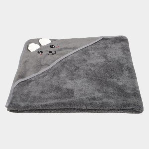 Home Beautiful 280 GSM Dark Grey Microfiber Baby Towel - (M3292)