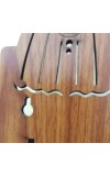 Handcrafted Wooden Key Holder for Wall | Decorative Key Stand with Hooks for Home & Office | Stylish Key Hanger Organizer (Wood Finish) (Deep Brown)