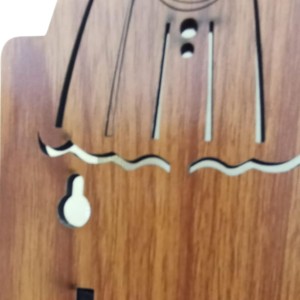 Handcrafted Wooden Key Holder for Wall | Decorative Key Stand with Hooks for Home & Office | Stylish Key Hanger Organizer (Wood Finish) (Deep Brown)