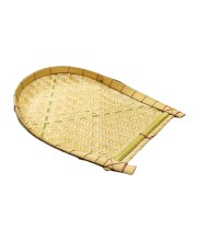 HiTechMart Bengal Handicrafts Bamboo Kulo Tray – Handmade Bamboo Soop/Basket for Puja, Storage & Decor বাঁশের কুলো। (18 x 14 inch)